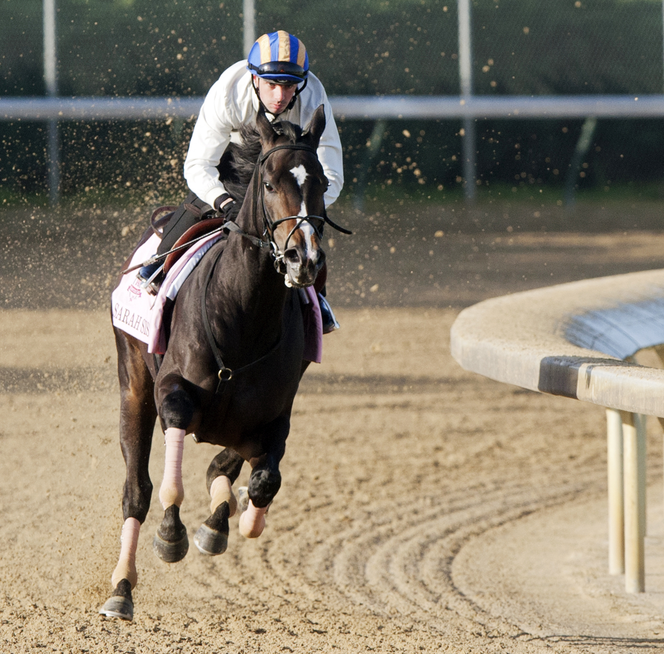 Sarah Sis trains at Churchill on April 24