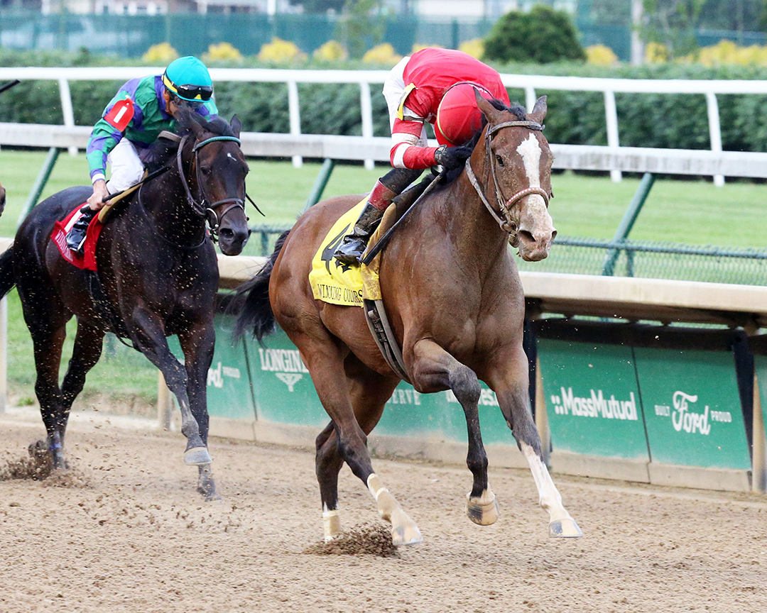 Sconsin wins the 2021 Winning Colours Stakes at Churchill Downs