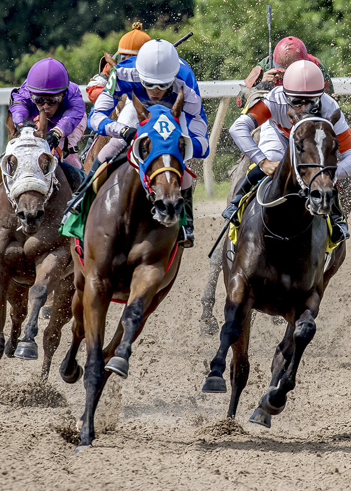 Scotty Boy (left) wins the 2019 Louisiana Cup Juvenile at Louisiana Downs