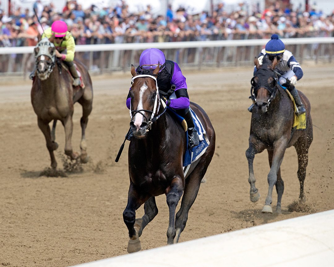 Sea Foam wins the 2021 Evan Shipman Stakes at Saratoga Race Course