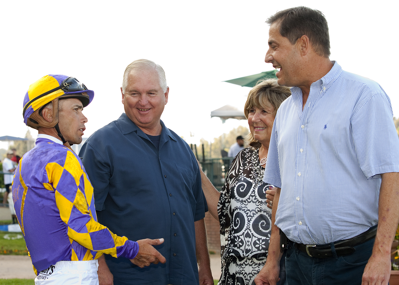 Garrett Gomez, Lee and Susan Searling and John Sadler
