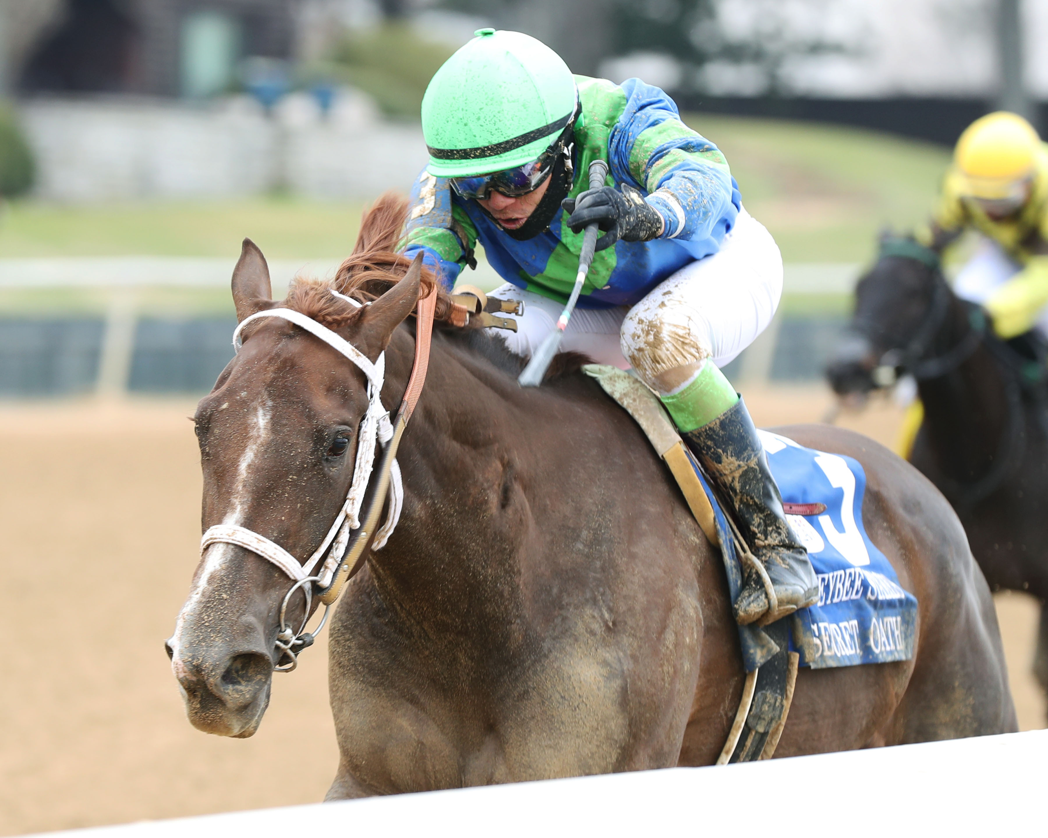 Secret Oath wins the Honeybee Stakes.02.26-2022