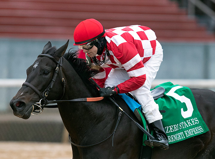 Serengeti Empress wins the 2020 Azeri Stakes at Oaklawn