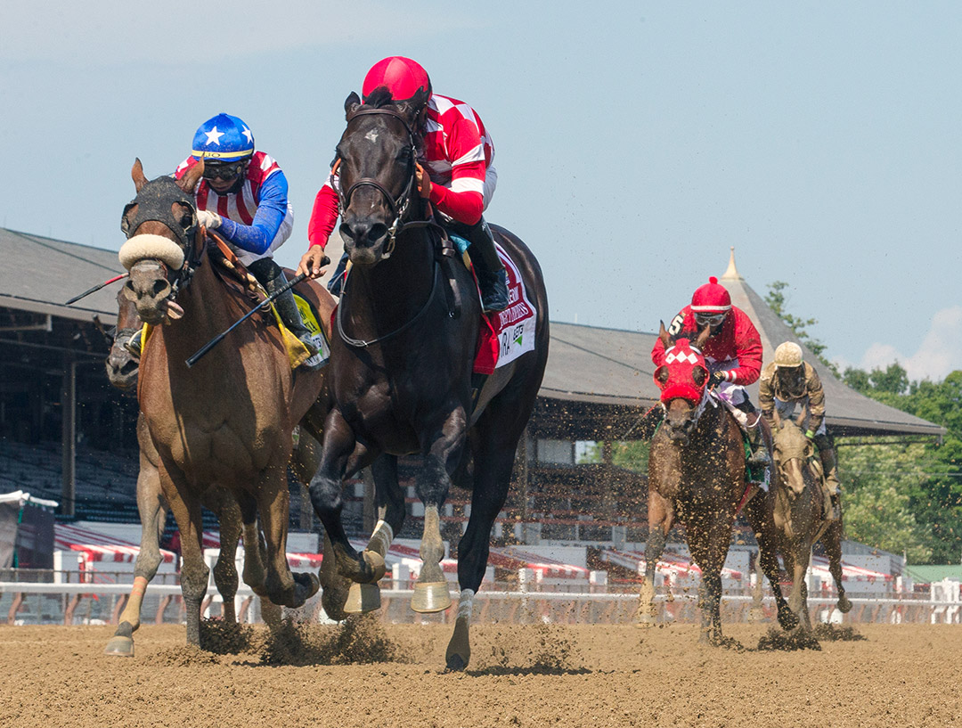 Serengeti Empress wins the 2020 Ballerina Stakes at Saratoga Race Course