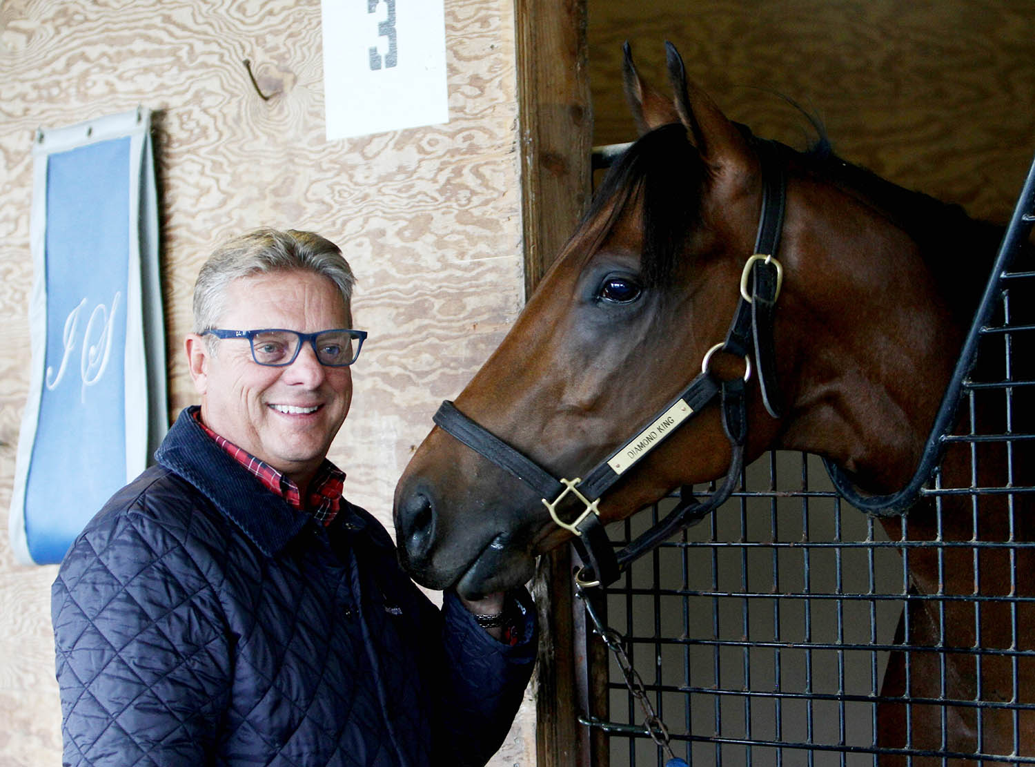Trainer John Servis with Diamond King at Parx Racing