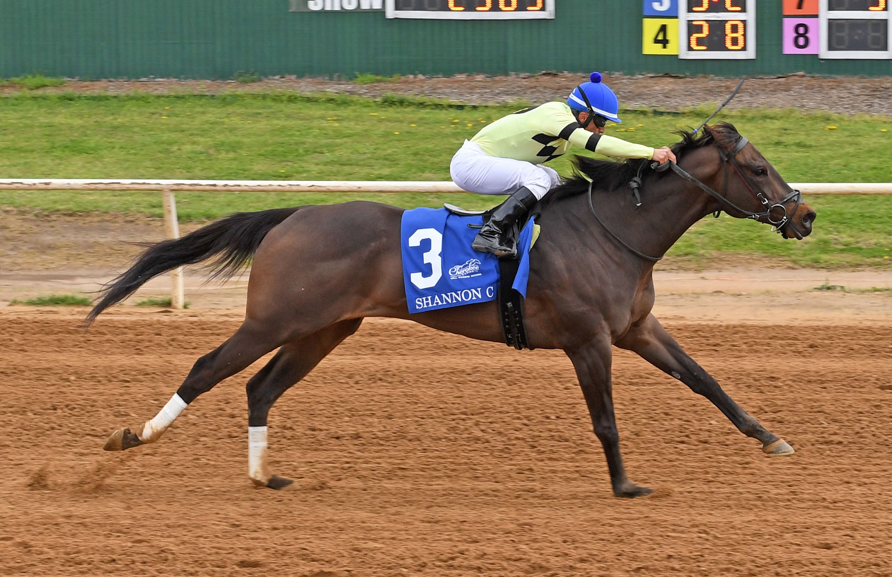 Shannon C wins the TRAO Classic Sprint at Will Rogers.04.12.2022