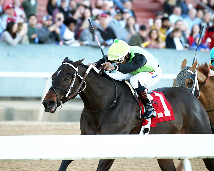Share the Upside wins the 2020 King Cotton Stakes at Oaklawn