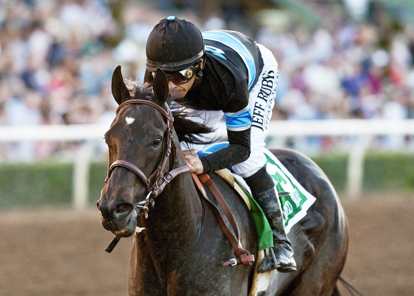Shared Belief wins the Santa Anita Handicap