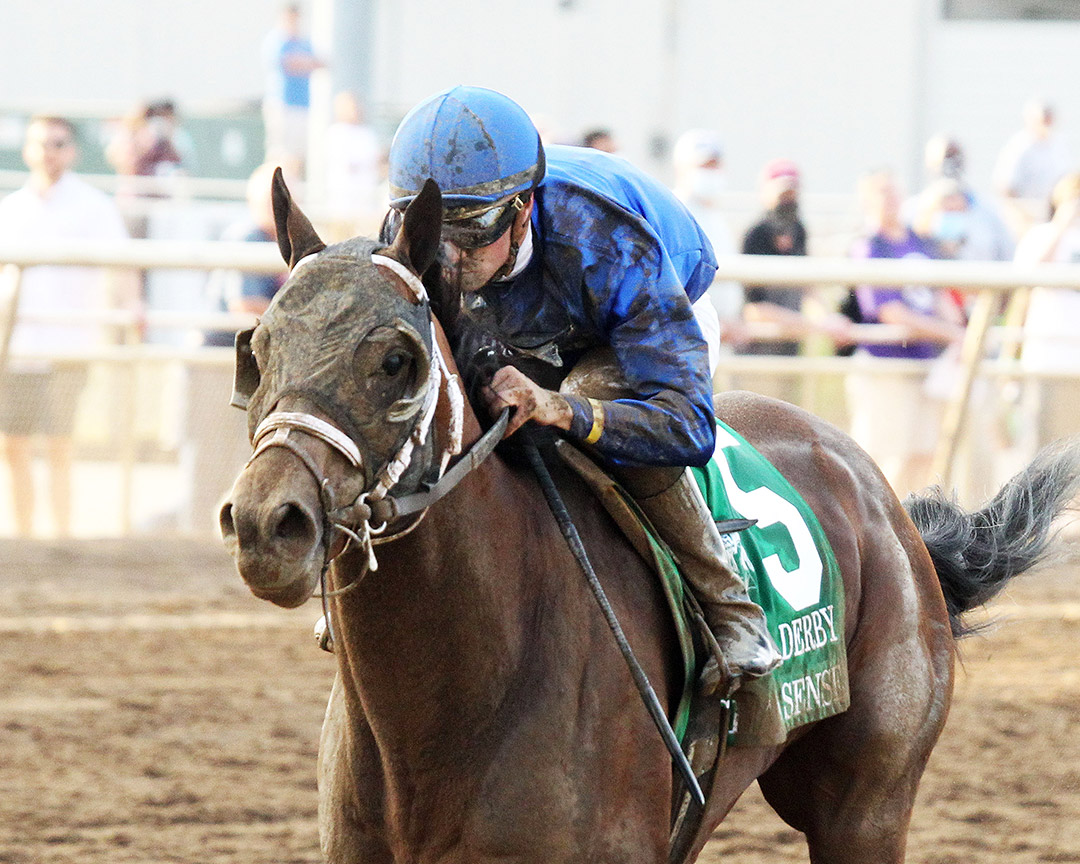 Shared Sense wins the 2020 Indiana Derby at Indiana Grand