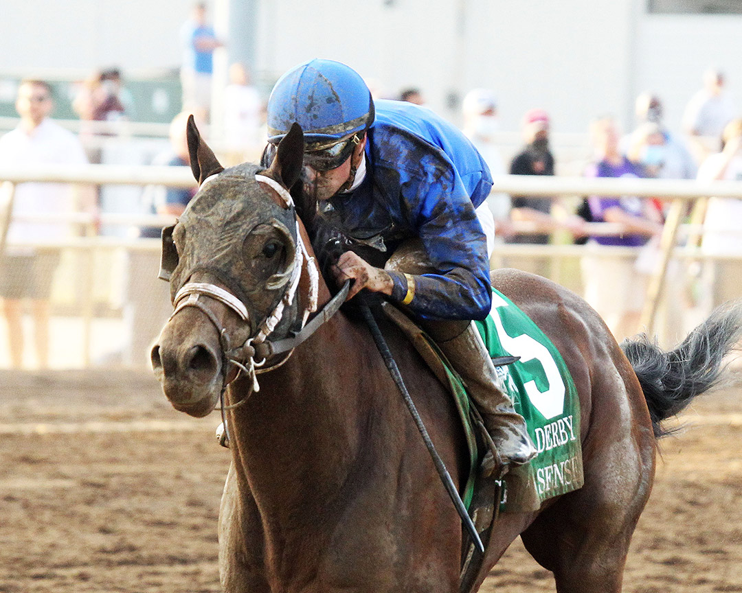 Shared Sense wins the 2020 Indiana Derby at Indiana Grand