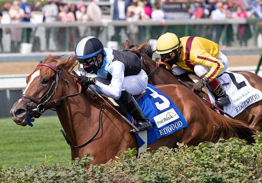 Sharing wins the 2020 Edgewood Stakes at Churchill Downs