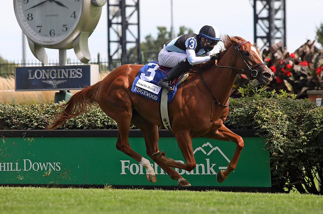 Sharing wins the 2020 Edgewood Stakes at Churchill