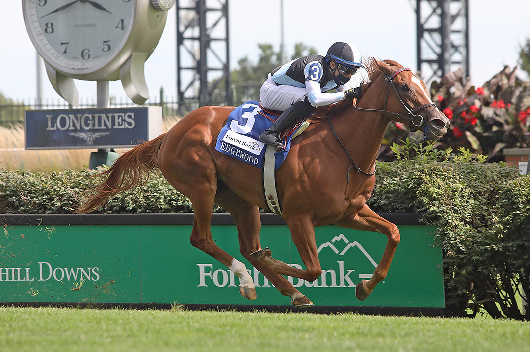 Sharing wins the 2020 Edgewood Stakes at Churchill