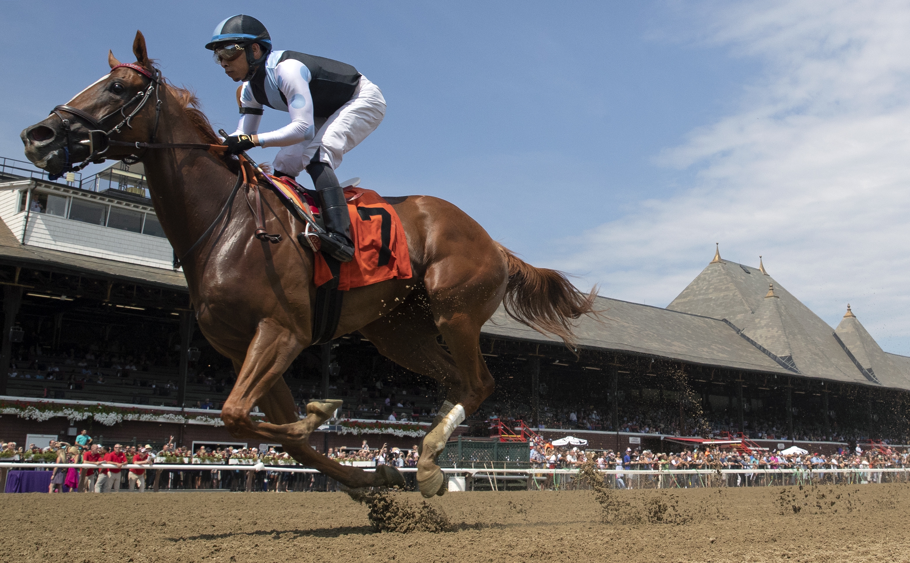 Sharing wins her maiden at Saratoga on 8.18.19