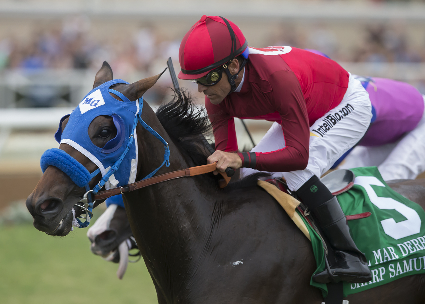 Sharp Samurai wins the 2017 Del Mar Derby
