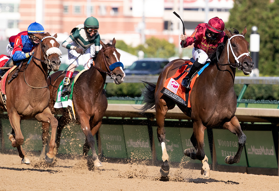 Shedaresthedevil wins the 2020 Kentucky Oaks at Churchill
