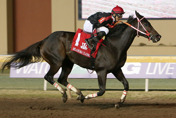 Shotgun Kowboy wins the 2019 Oklahoma Classics Cup at Remington Park