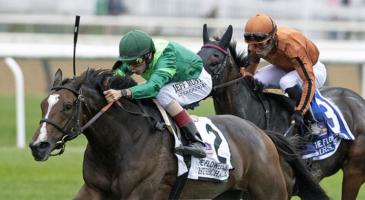 Sistercharlie wins the 2019 Flower Bowl Stakes at Belmont Park