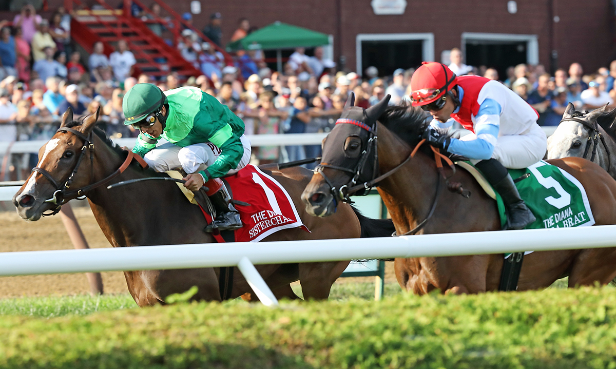 Sistercharlie wins the 2018 Diana Stakes