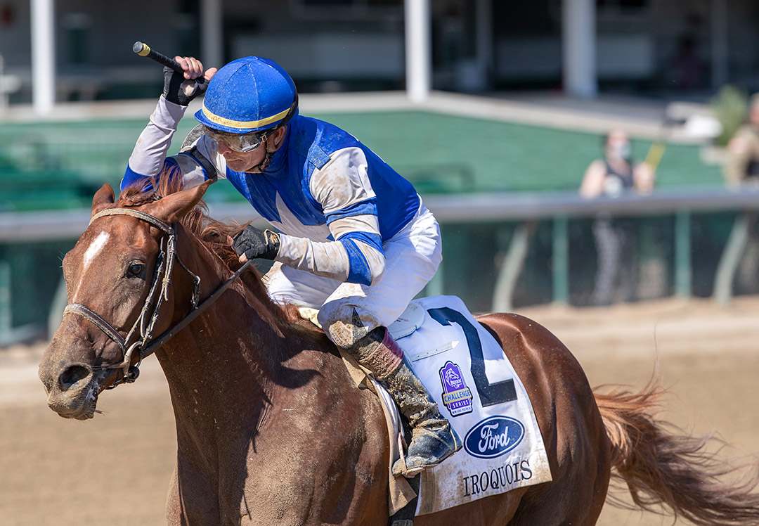 Sittin On Go wins the 2020 Iroquois Stakes at Churchill Downs