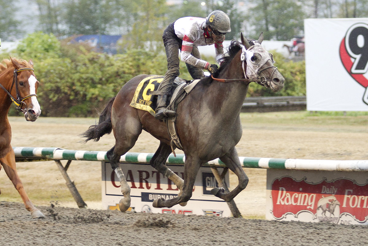 Sky Promise wins the 2018 British Columbia Derby