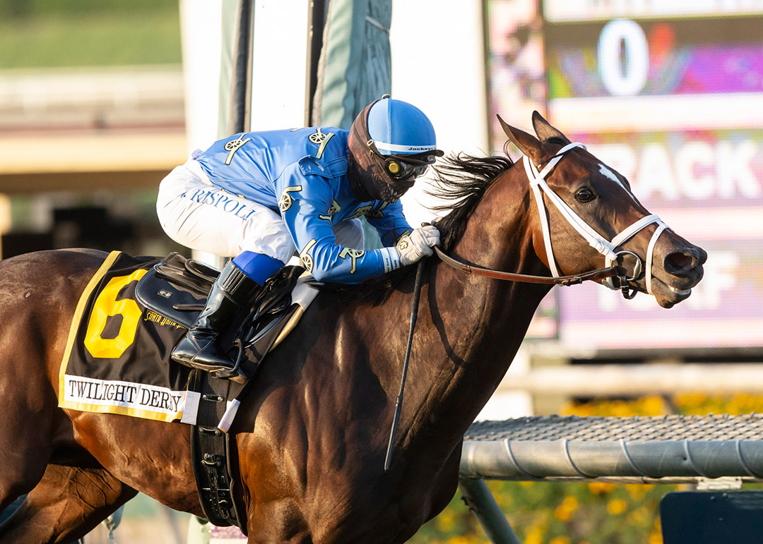 Smooth Like Strait wins the 2020 Twilight Derby at Santa Anita