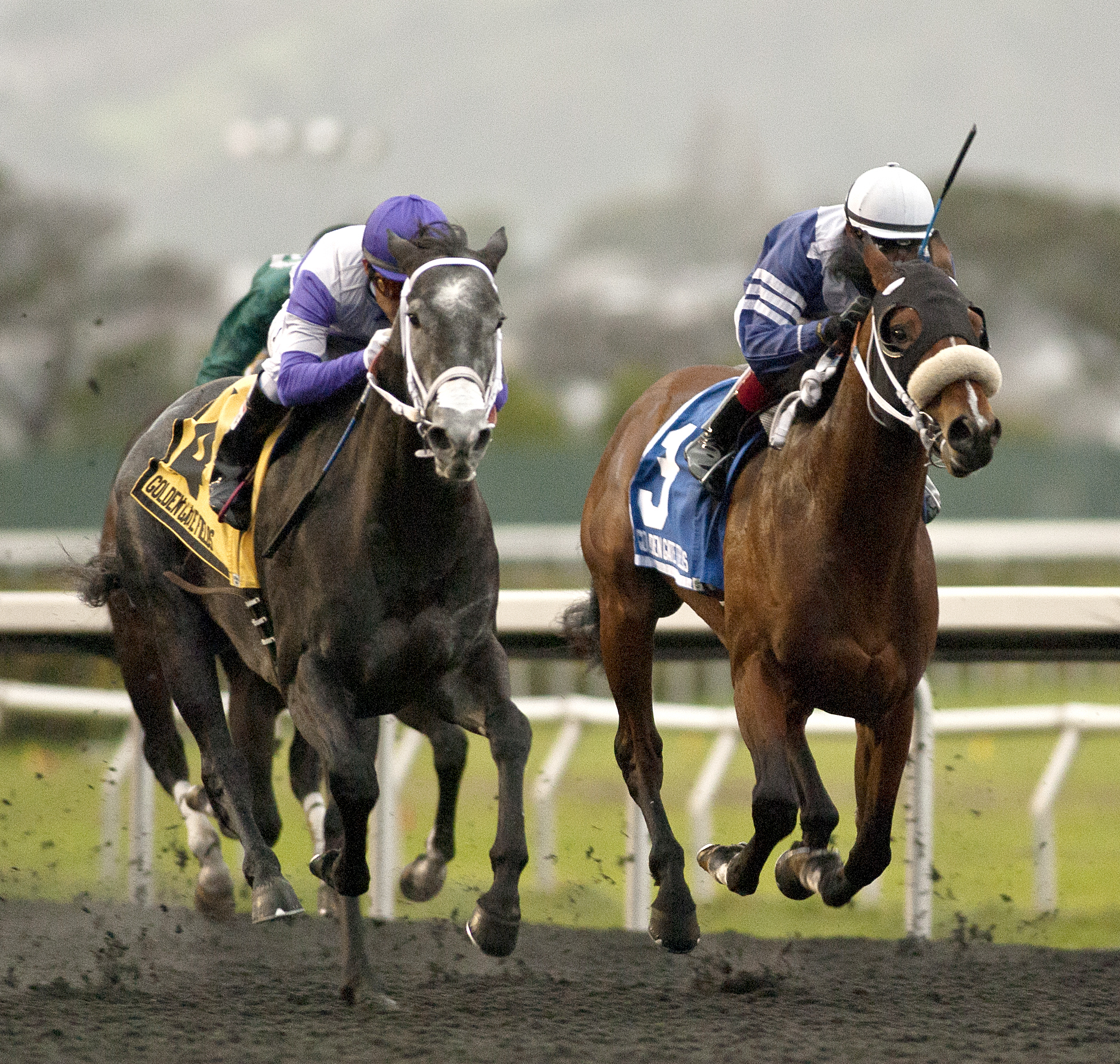 More Power to Him finishes second in the California Derby