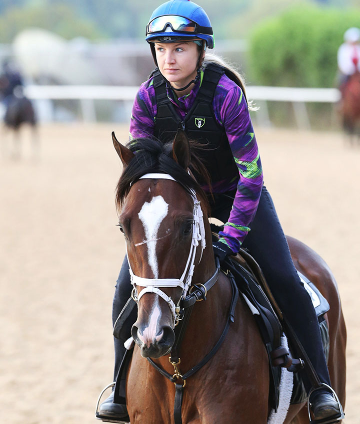 Soldado trains at Oaklawn in April 2019
