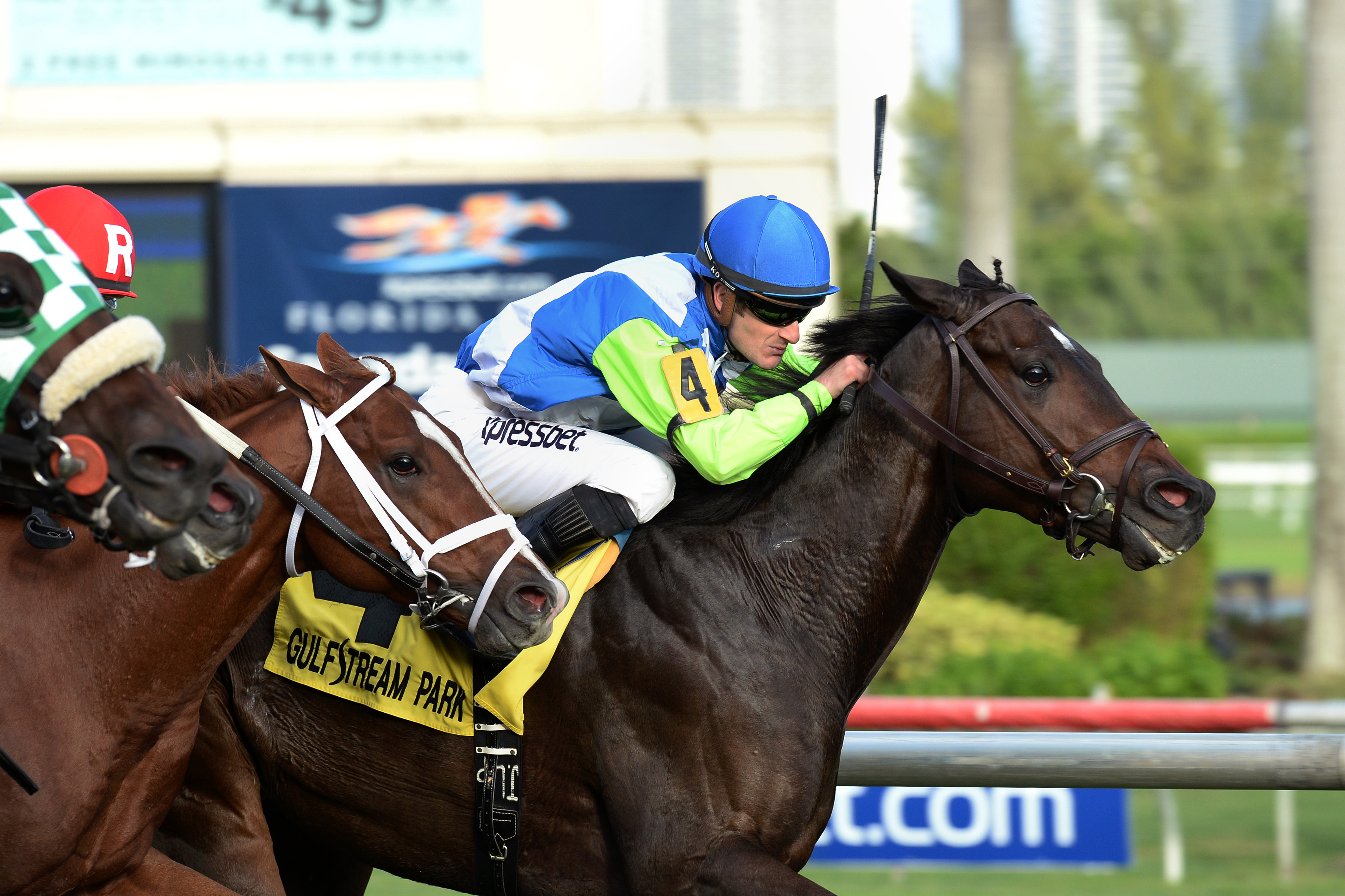 Solemn Tribute wins the Tropical Park Derby