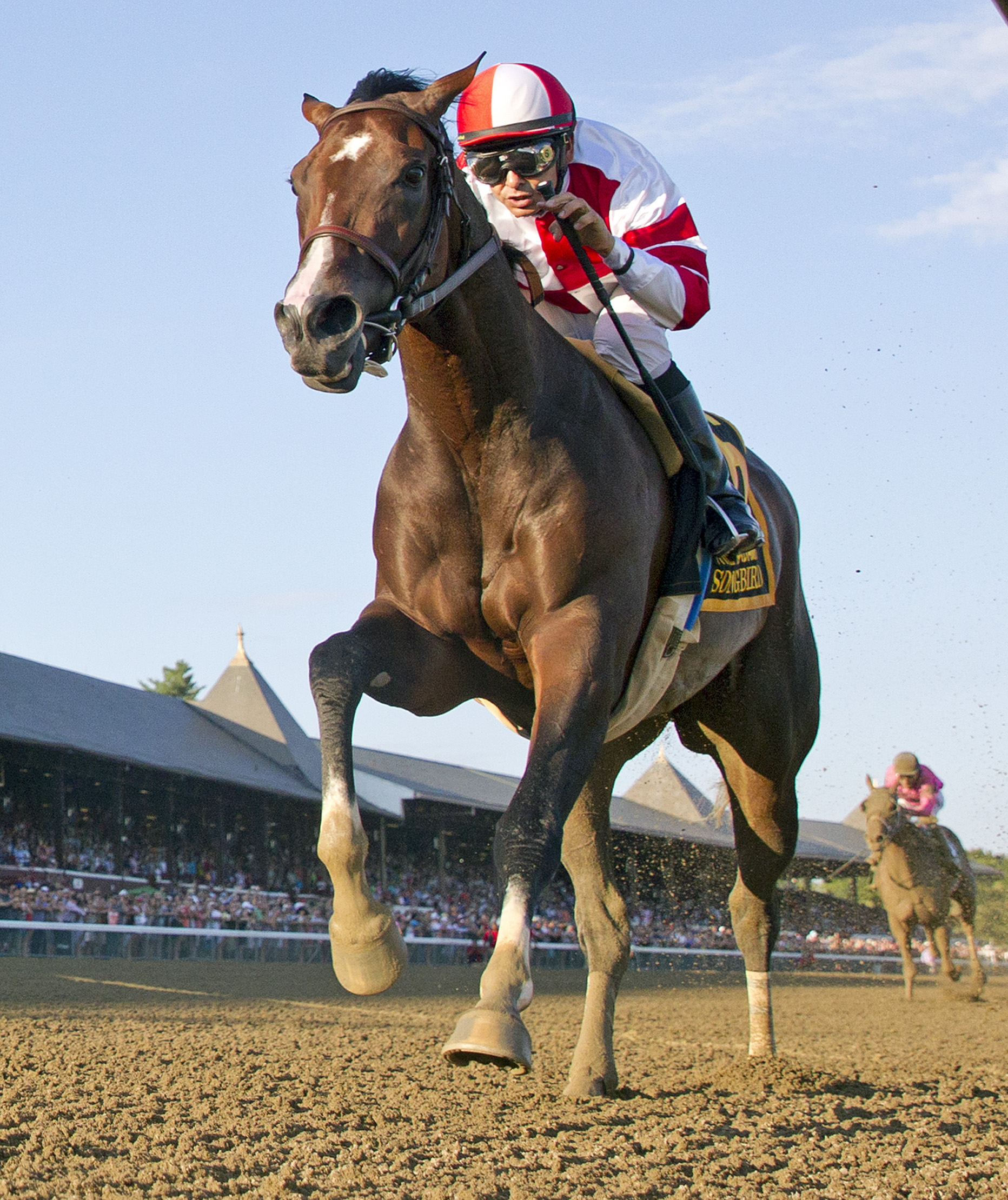 Songbird wins the Alabama Stakes