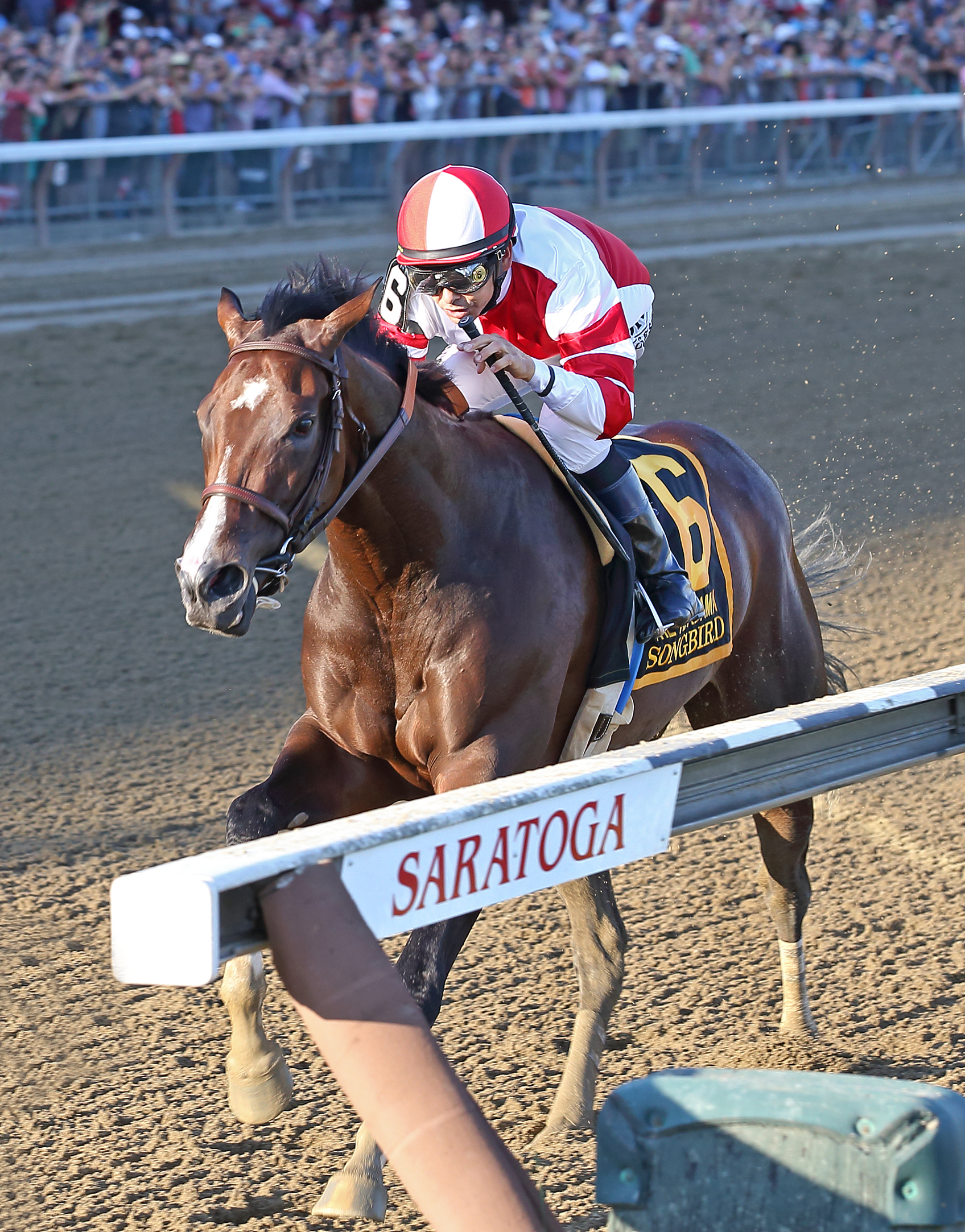 Songbird wins the Alabama Stakes