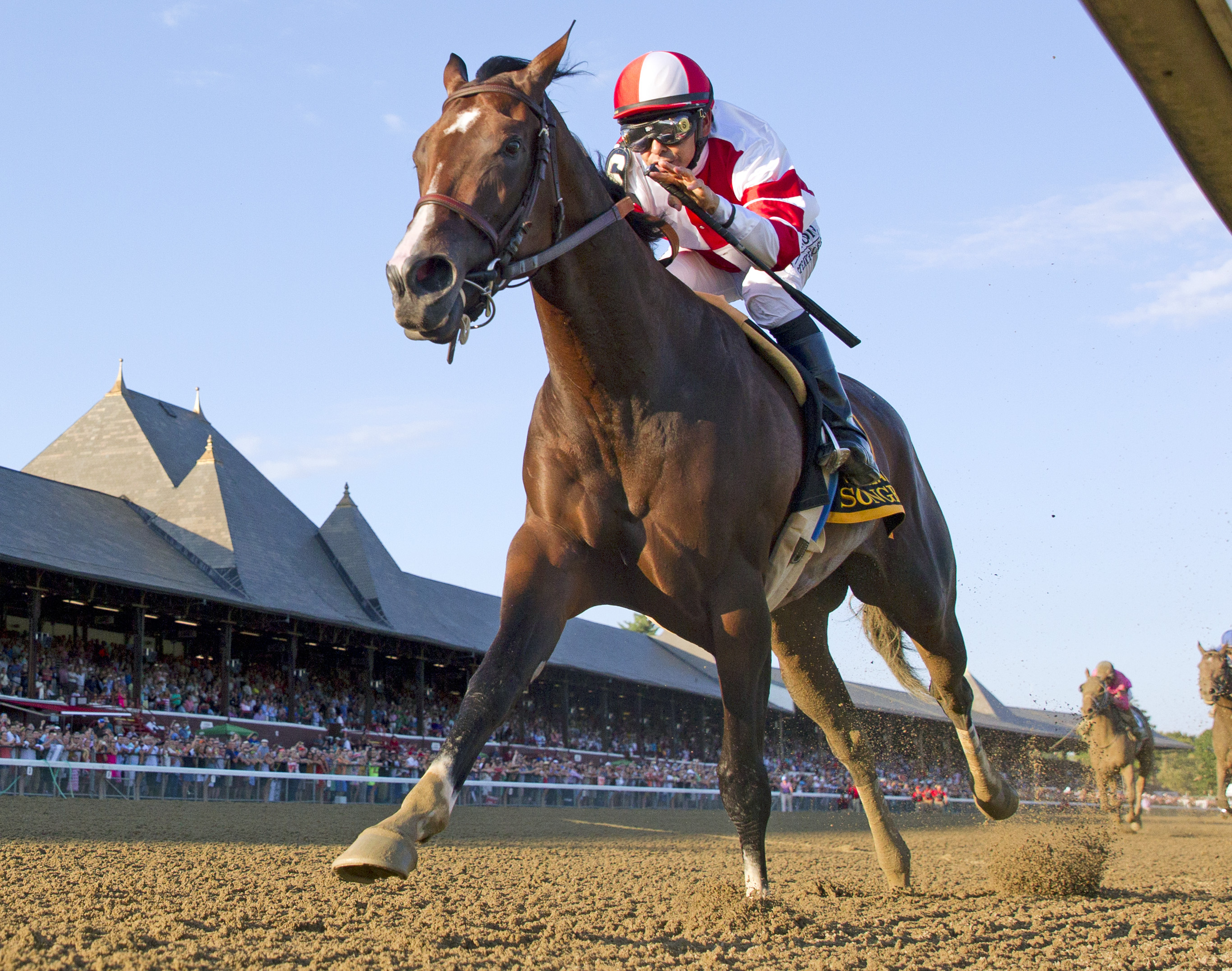 Songbird wins the Alabama Stakes