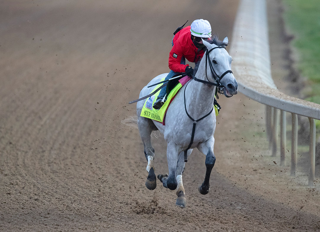 Soup and Sandwich trains at Churchill Downs on April 23