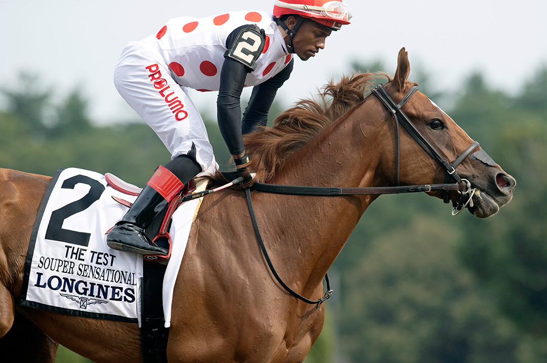 Souper Sensational at the Test Stakes at Saratoga Race Course