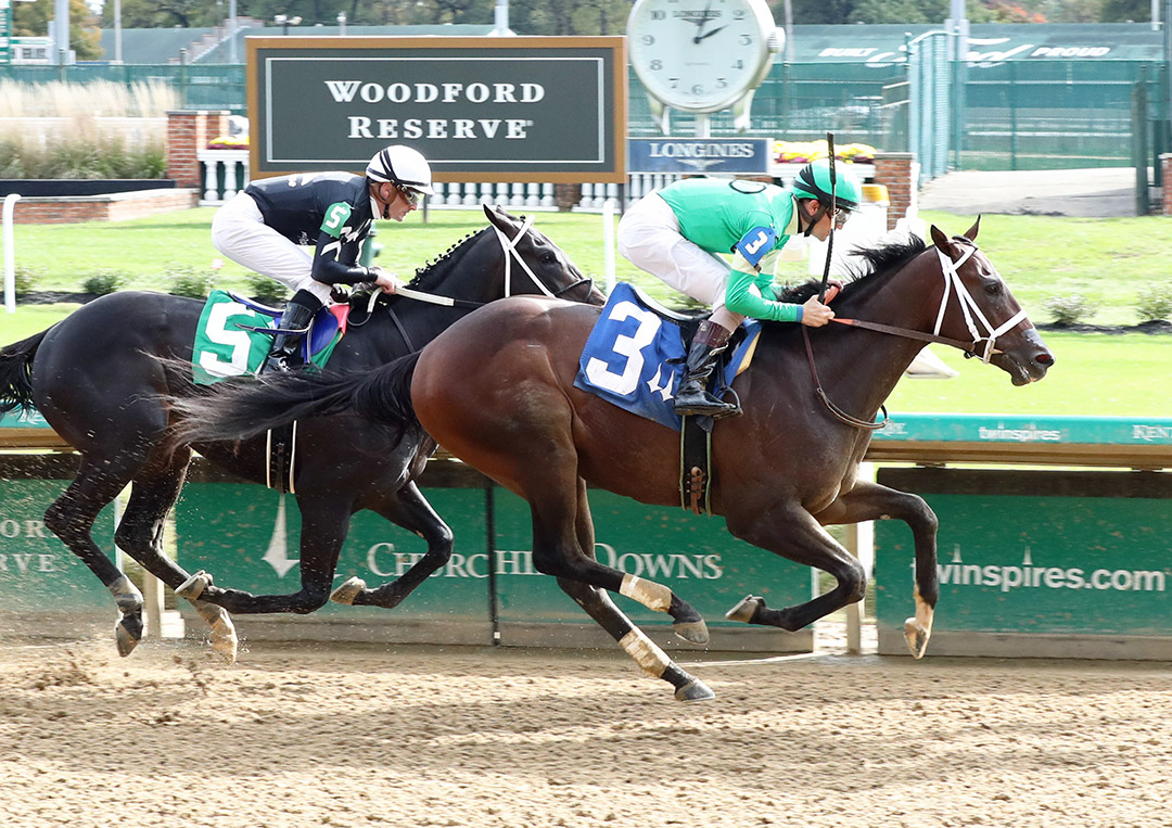 Spartan Army wins an Oct. 31 maiden race at Churchill Downs