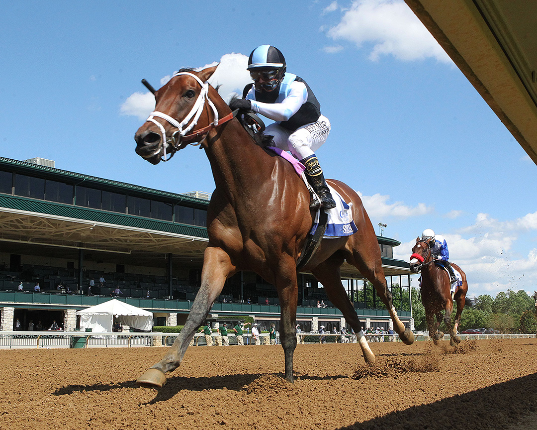 Speech wins the 2020 Ashland Stakes at Keeneland