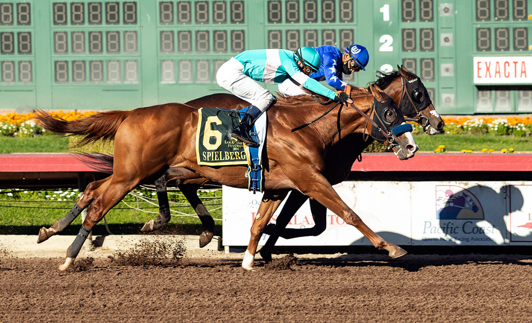 Spielberg (6) wins the 2020 Los Alamitos Futurity at Los Alamitos