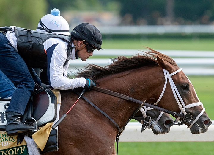 Spinoff trains at Belmont Park on June 1
