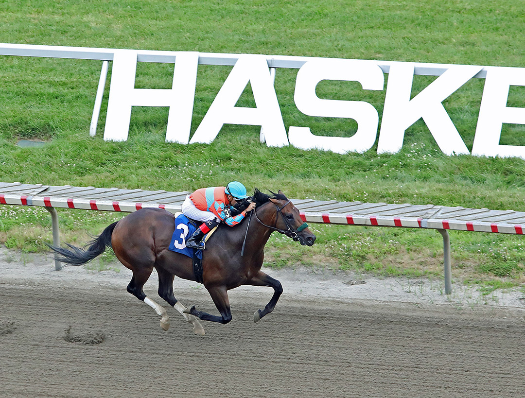 Spun and Won wins a July 17 maiden race at Monmouth Park