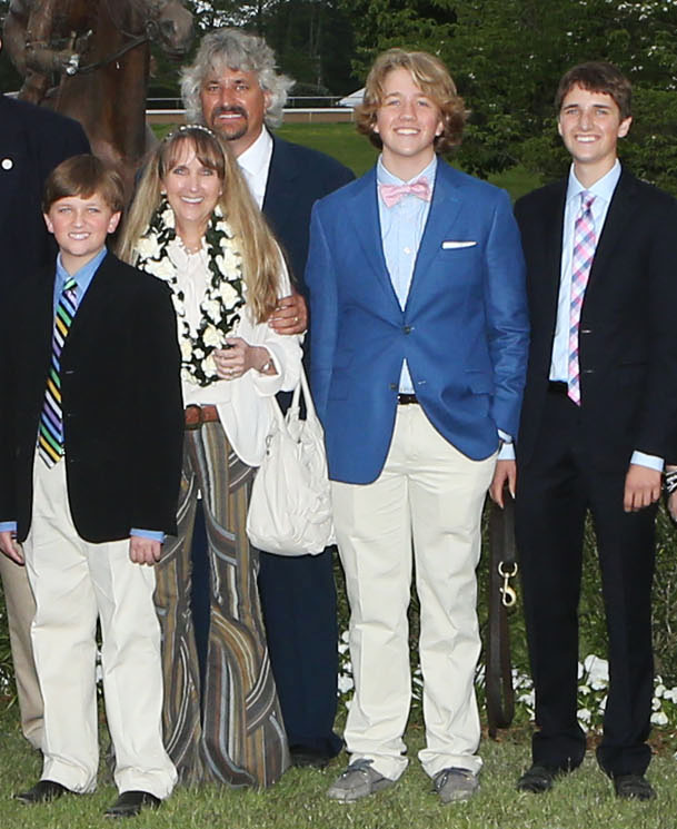 Steve Asmussen and family after the Arkansas Derby