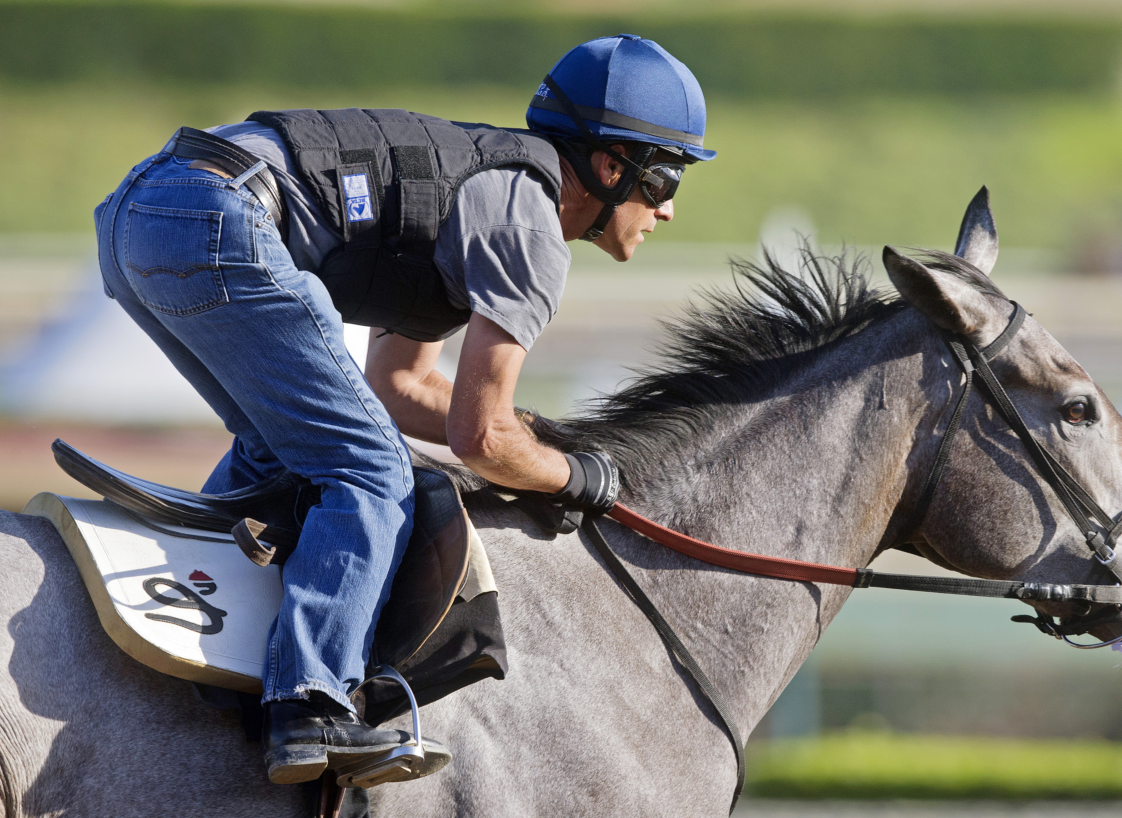 Gary Stevens working horses on Oct. 23