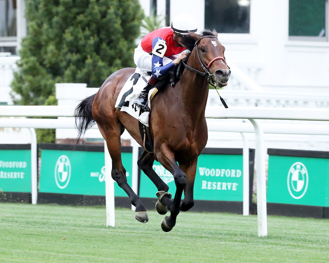 Stitched wins an April 30 allowance at Churchill Downs