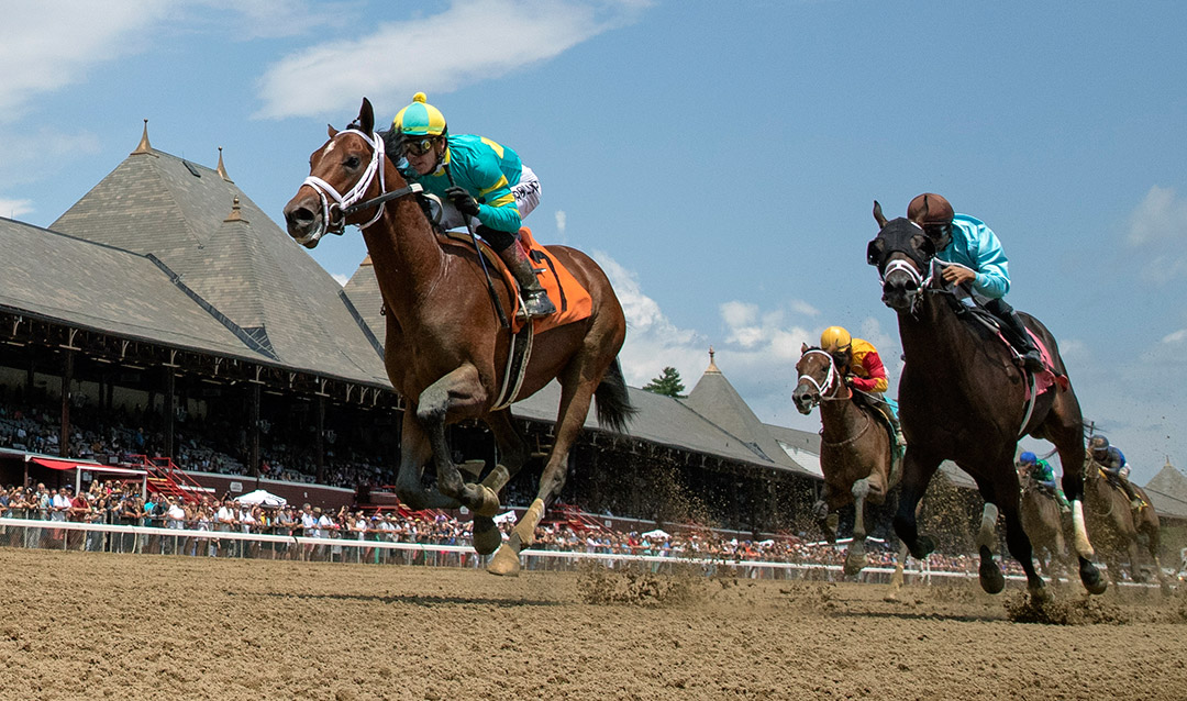 Stolen Base wins a July 23 maiden race at Saratoga Race Course