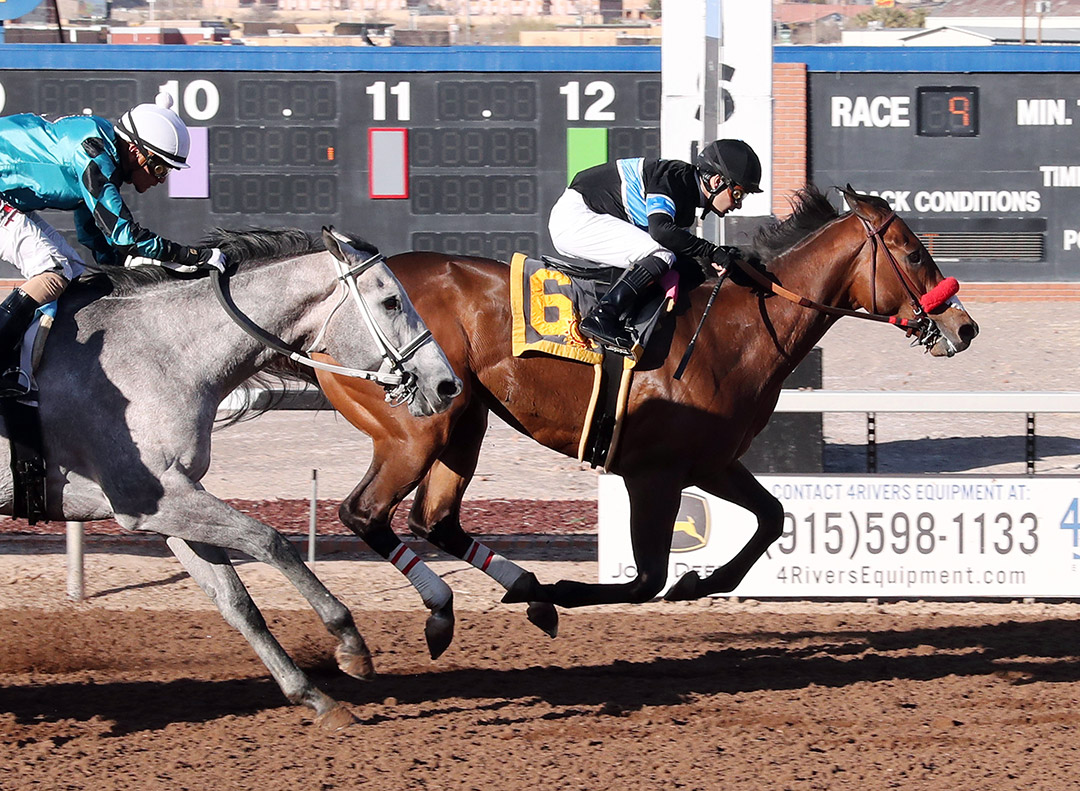 Straight Up G wins the 2022 Mine That Bird Stakes at Sunland Park