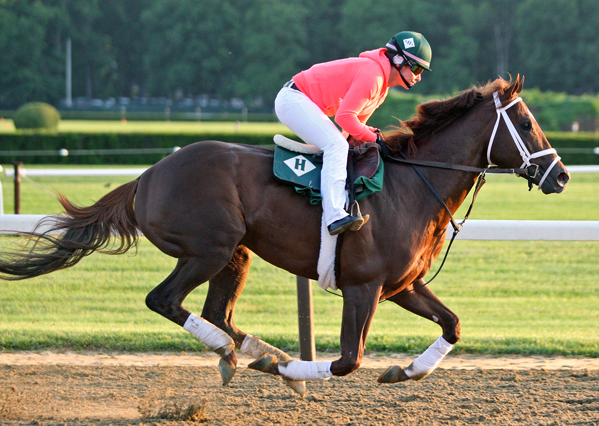 Strike Power trains at Belmont Park on June 8