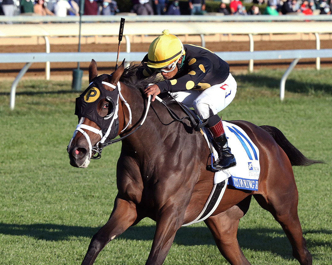 Stunning Sky wins the 2020 Valley View Stakes at Keeneland Racecourse
