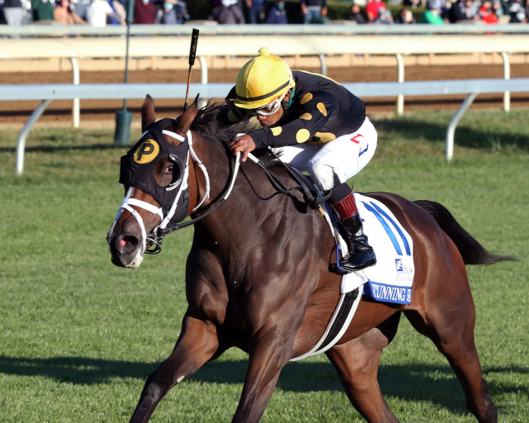 Stunning Sky wins the 2020 Valley View Stakes at Keeneland Racecourse