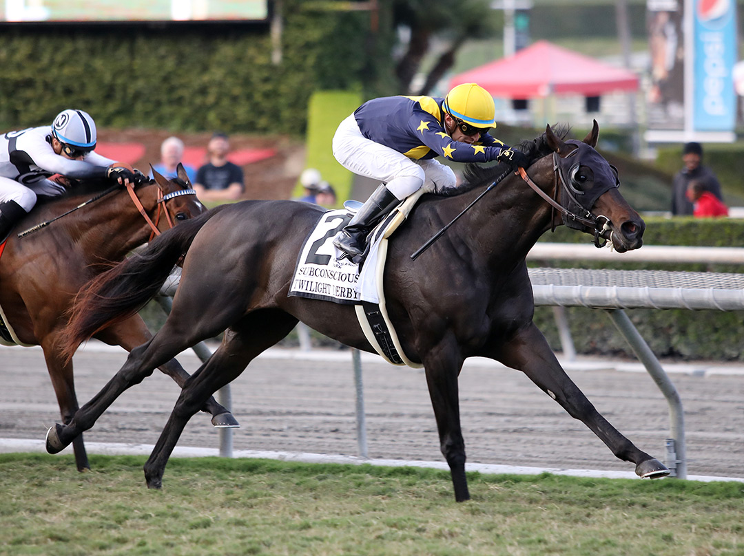 Subconscious wins the 2021 Twilight Derby at Santa Anita Park