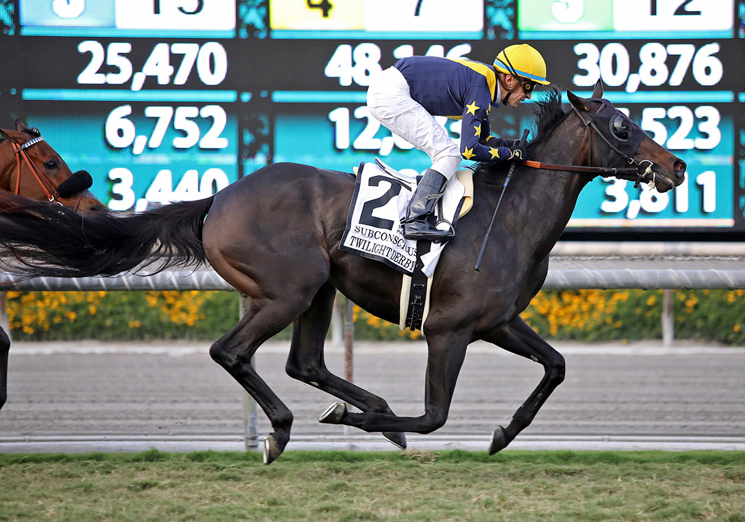 Subconscious wins the 2021 Twilight Derby at Santa Anita Park