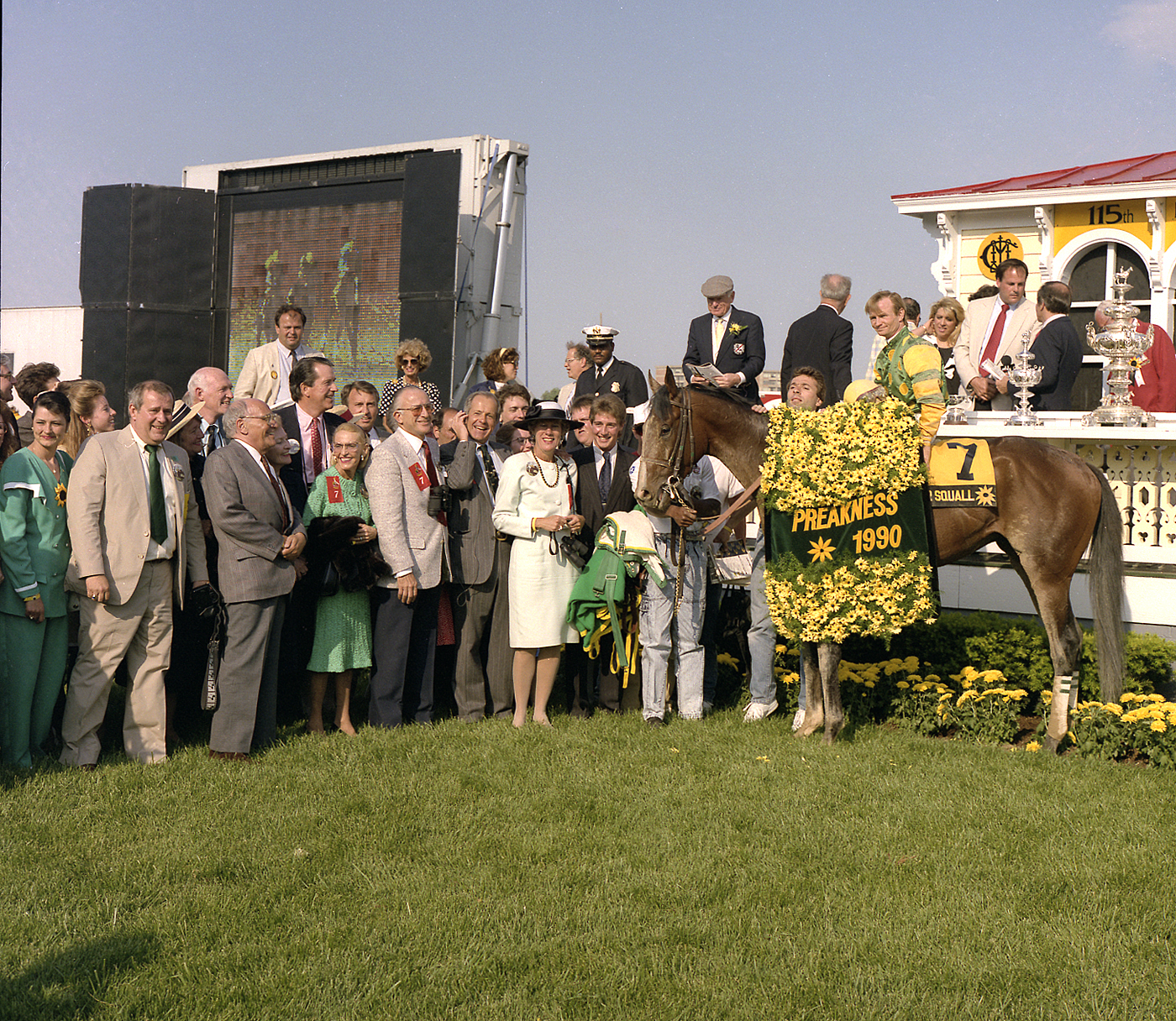 Summer Squall in the winner's circle 1990 Preakness